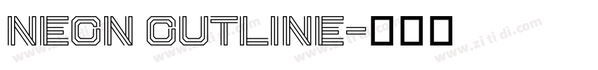 neon outline字体转换